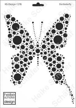 Schablone-Stencil A4 092-1378 Dot Butterfly